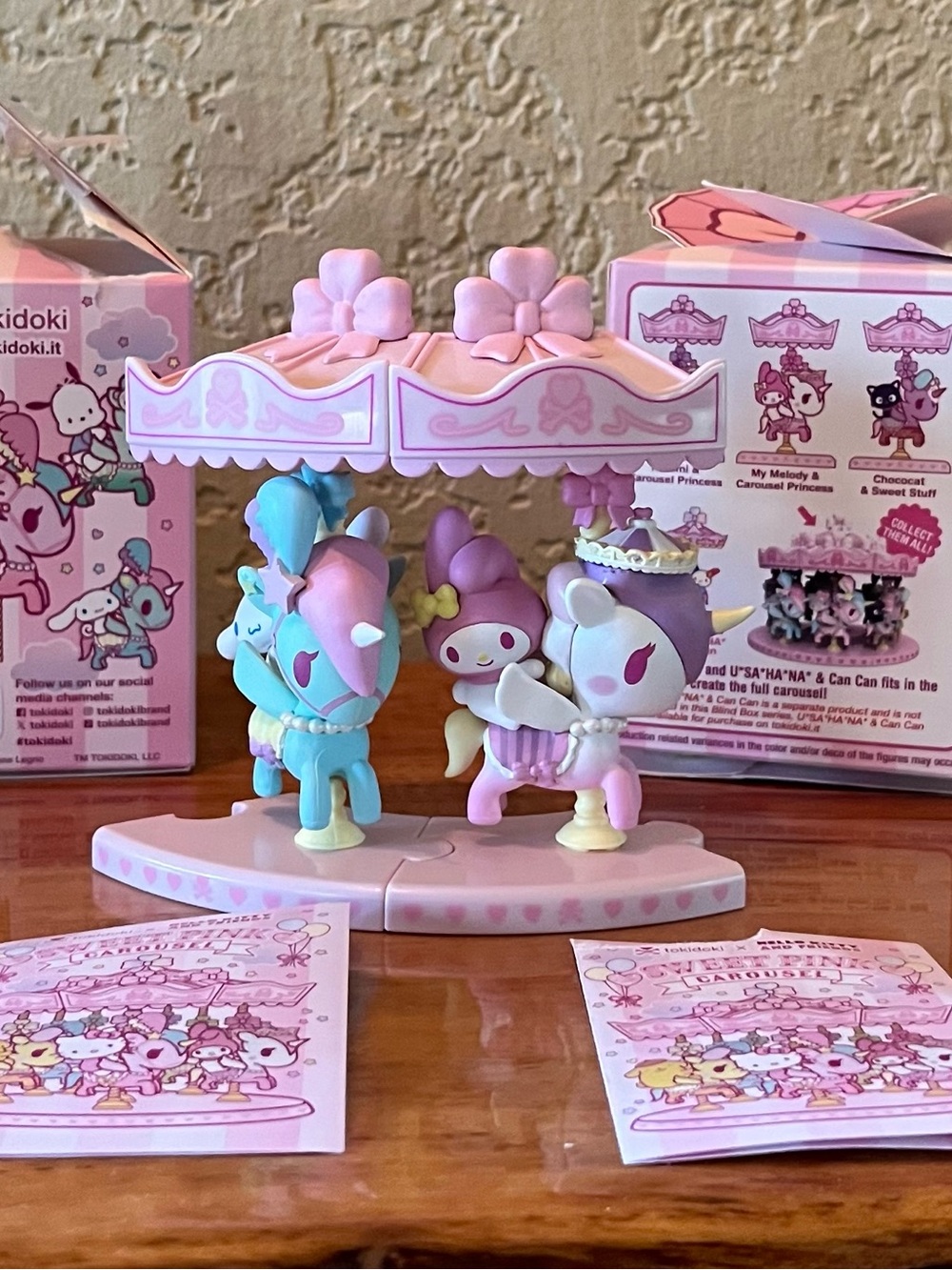 2 Sanrio My Melody Carousel Playset Pieces